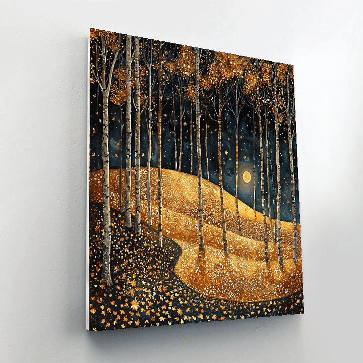 Gustav Klimt Inspired Klimt's Forest Whisper  Paint By Numbers Art