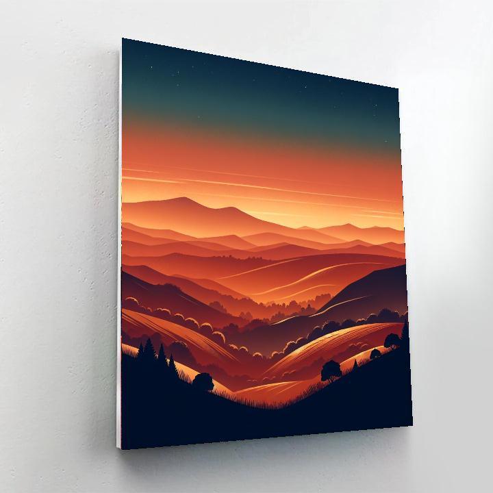 Amber Dusk Harmony Painting Number Kit