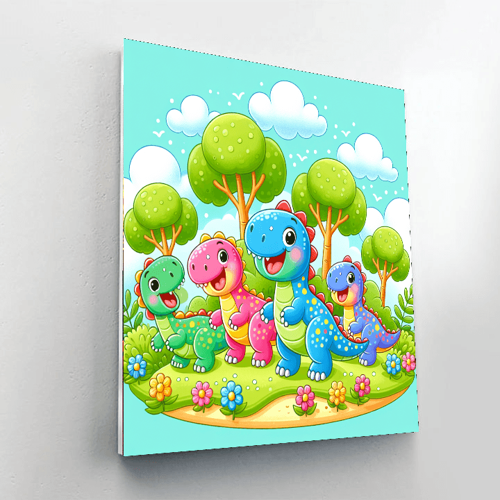 Dino Island Numbered Painting Kits