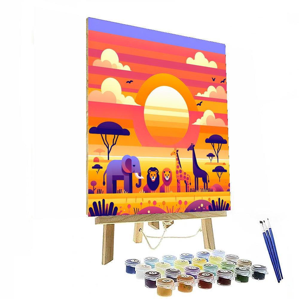 Safari Sunrise Surprise Paint By Color
