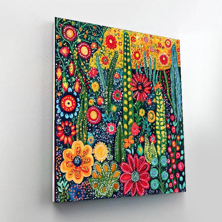 Frida Kahlo Inspired Garden Of Vibrant Echoes  Painting Number Kit