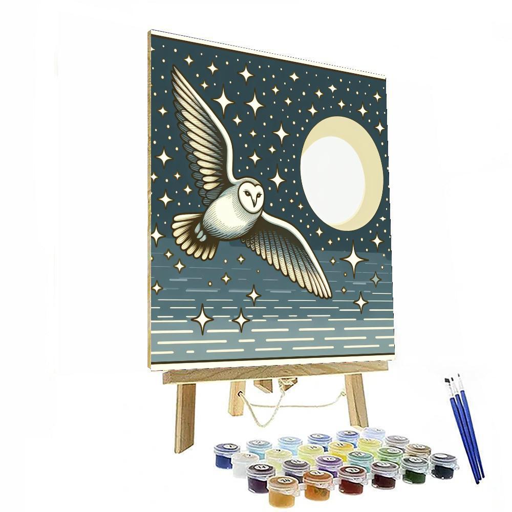 Moonlit Owl's Secret Painting By Numbers Kit