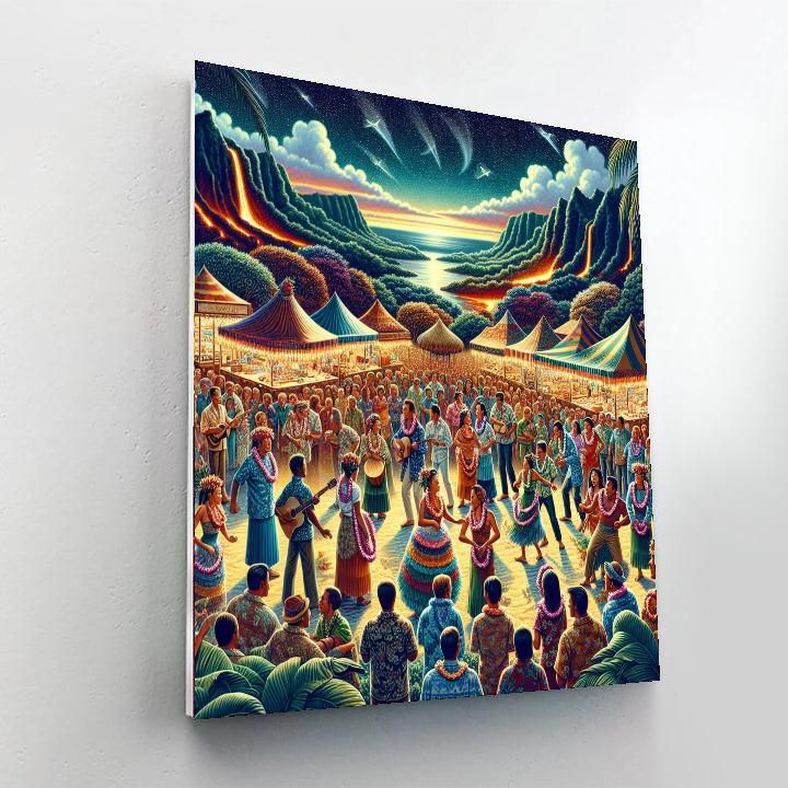 Pahoa Lava Lights Festival - United States Paint By Color