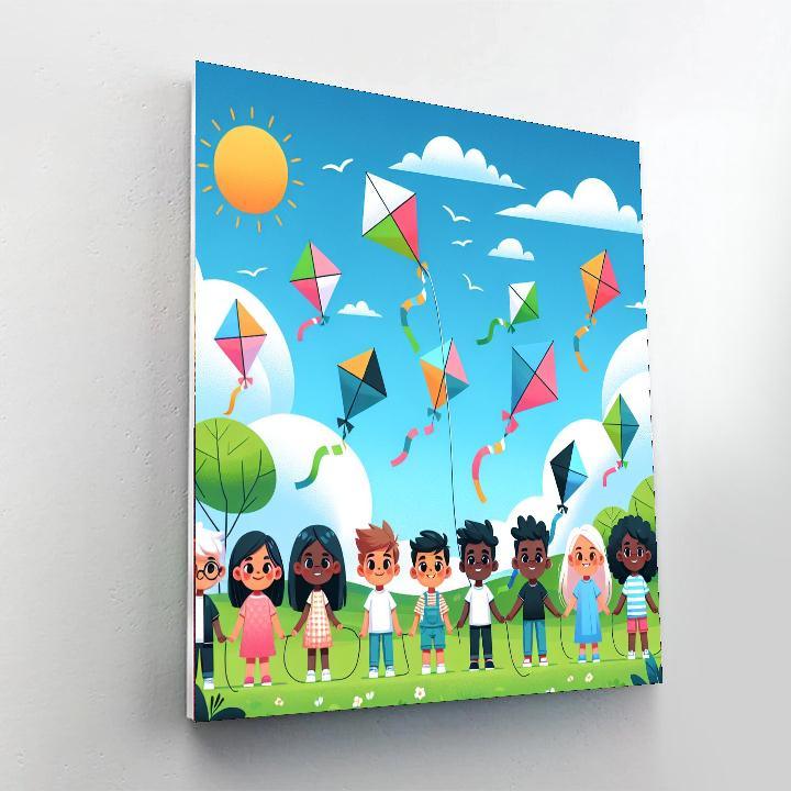 Lively Kite Festival Paint By Color