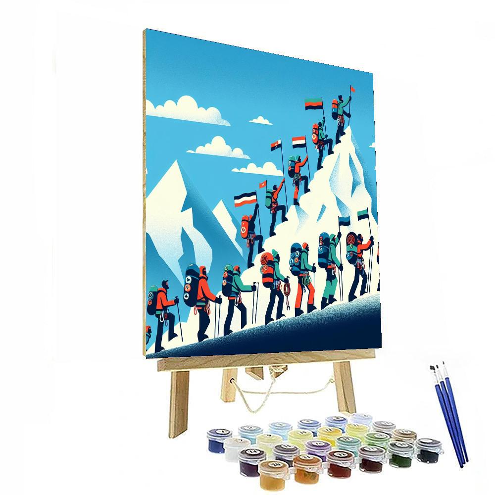 Mountain Adventure Climb DIY Paint By Numbers