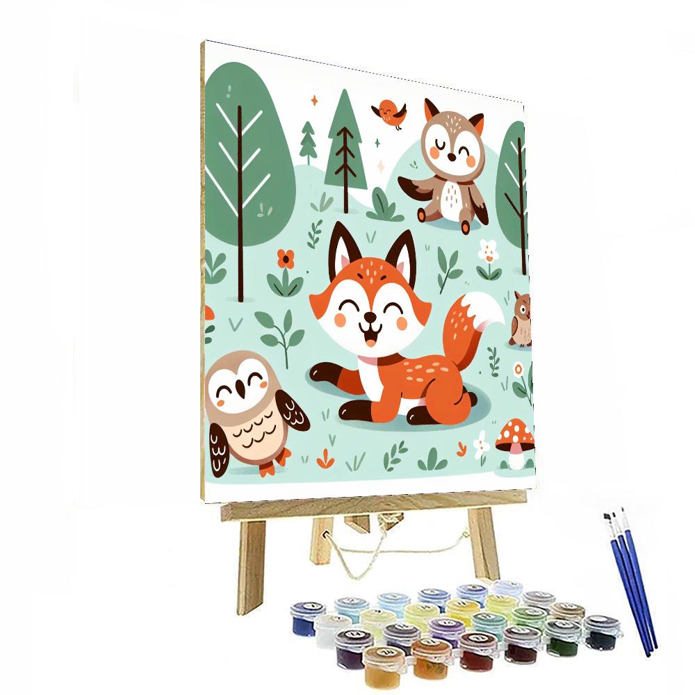 Fantastic Forest Frolic Paint By Numbers Art