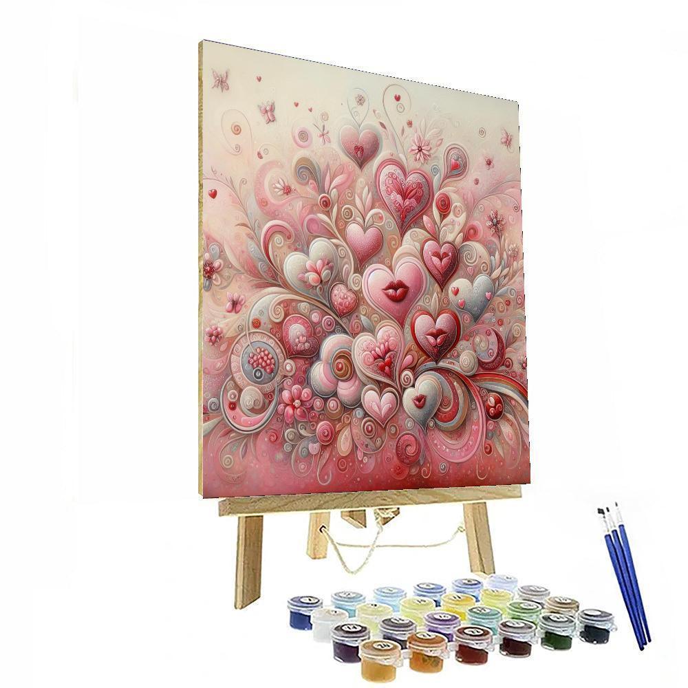 Heartfelt Hugs And Kisses Paint By Color