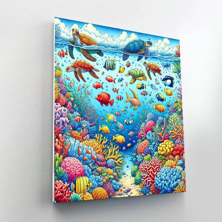Dazzling Coral Reef Paradise Painting By Numbers Kit