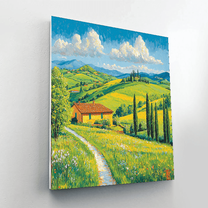 Camille Pissarro Inspired Tuscany In Spring  Paint By Color