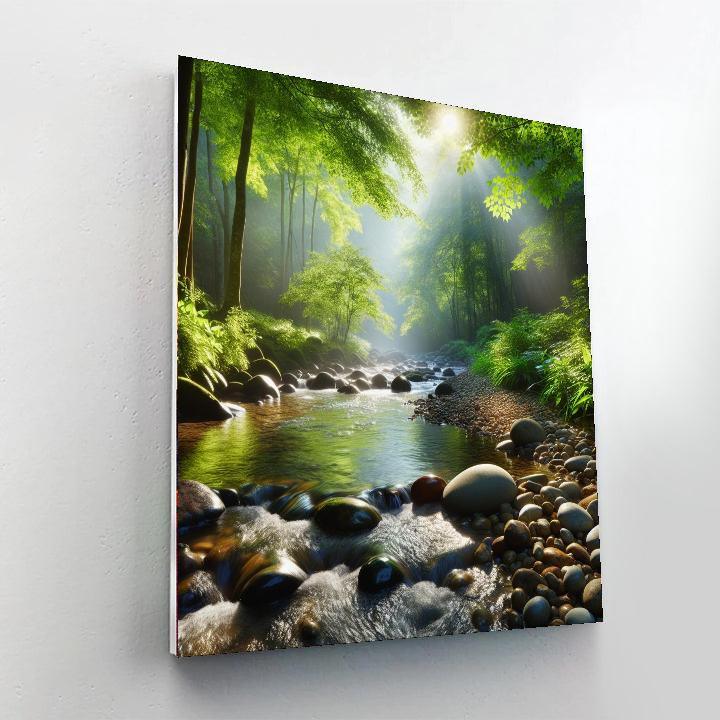 Quiet Forest Stream Paint By Number
