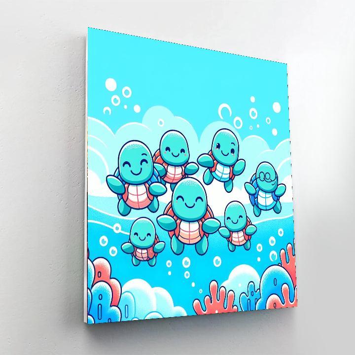 Snappy Turtles Numbered Painting Kits