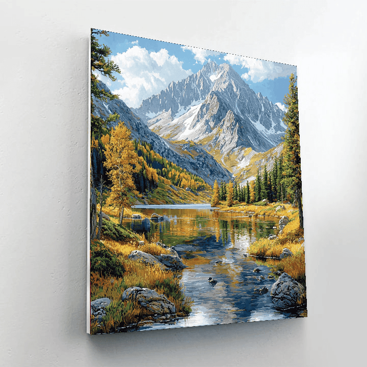 Ansel Adams Inspired Mountain Tranquility  DIY Paint By Numbers