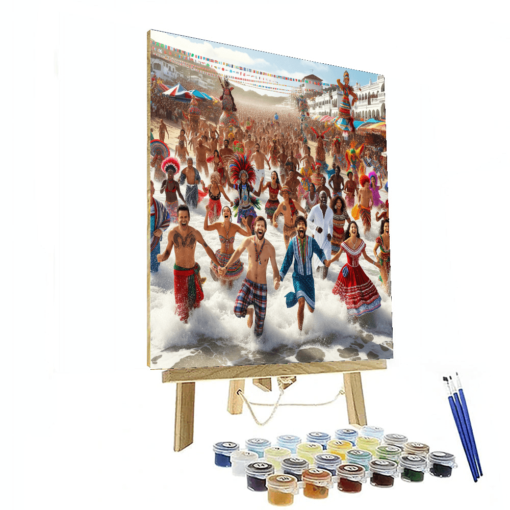 Dia De San Juan - Puerto Rico Number Painting