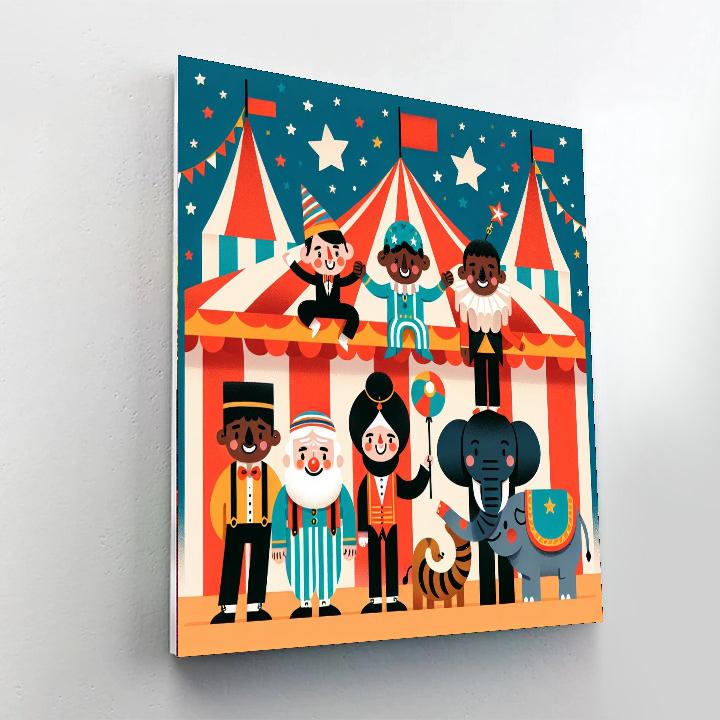 Circus Stars And Stripes Numbered Painting Kits