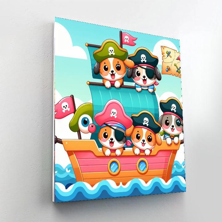 Pawsome Pirate Adventure Paint By Numbers Kits
