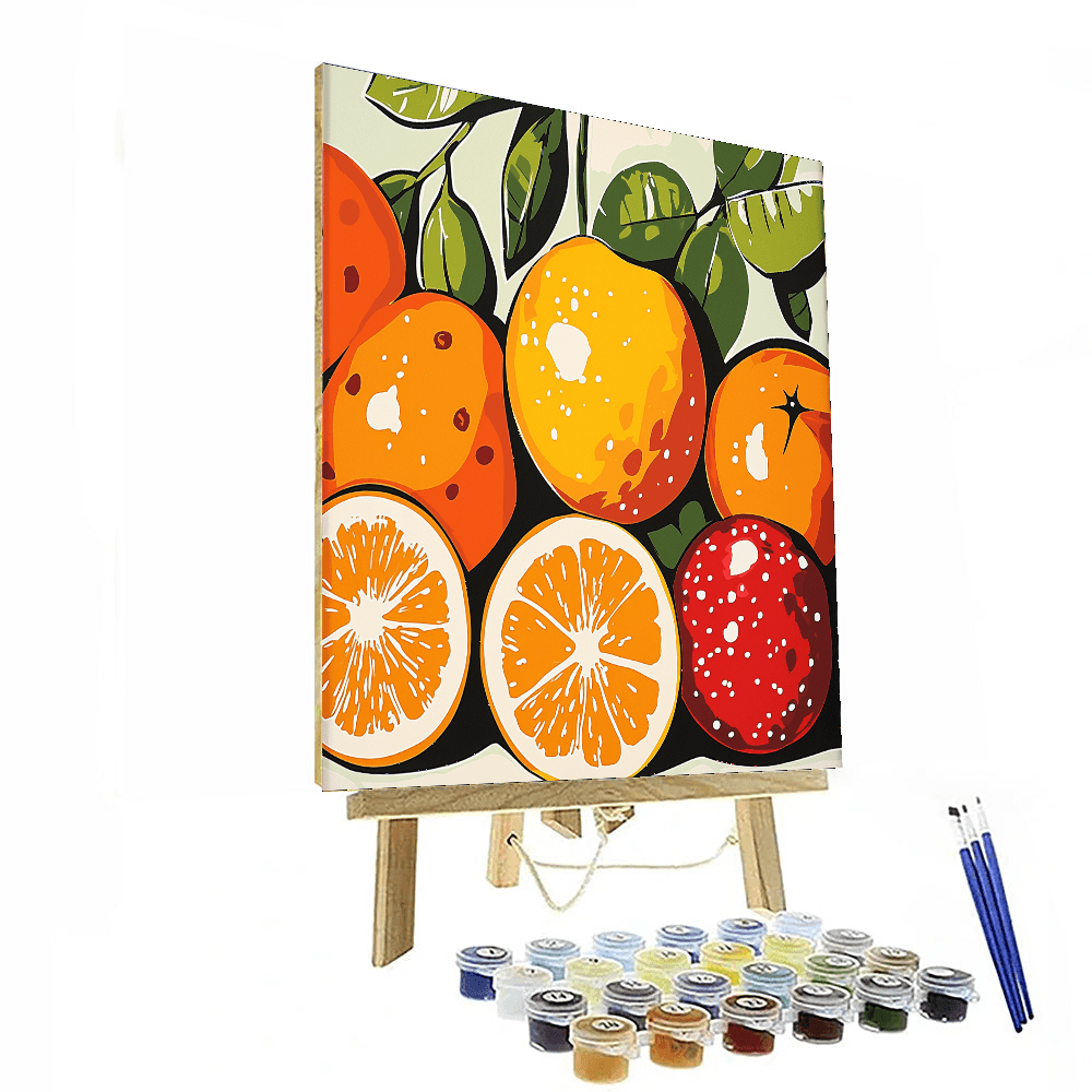 Andy Warhol Inspired Funky Fruit Fiesta - DIY Painting By Numbers Kit