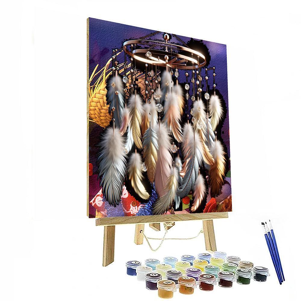 Gilded Feather Mobile Paint By Number