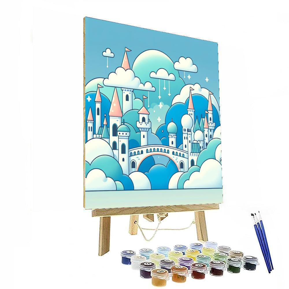 Floating Cloud Kingdom Paint By Numbers Art
