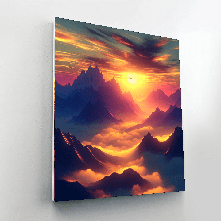 Breathtaking Mountain Sunrise Paint By Numbers