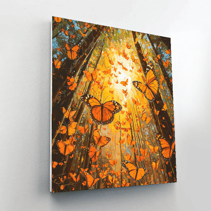 Monarch Butterfly Biosphere Reserve - Mexico Numbered Painting Kits