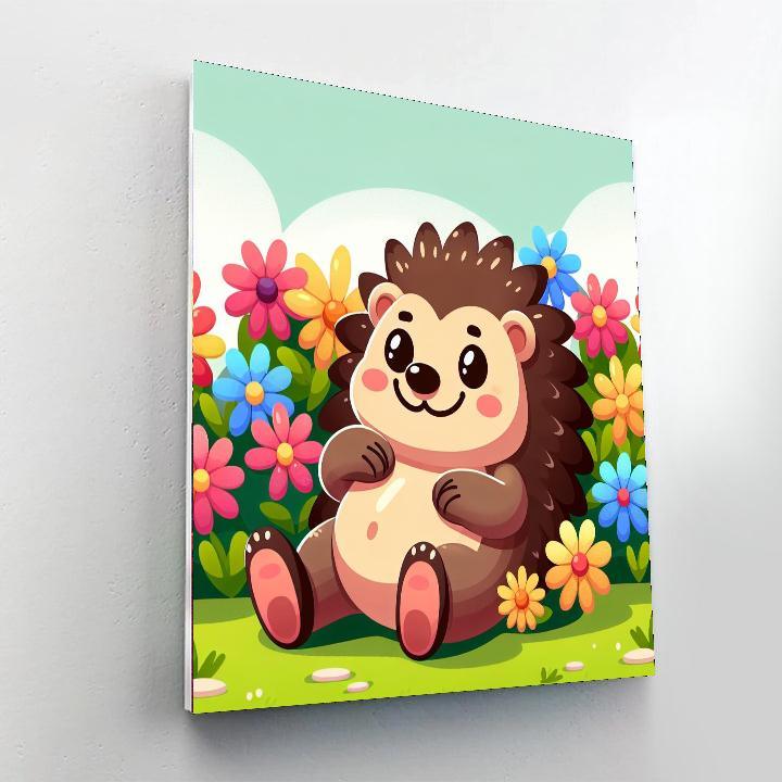 Cheery Hedgehog Paint By Number