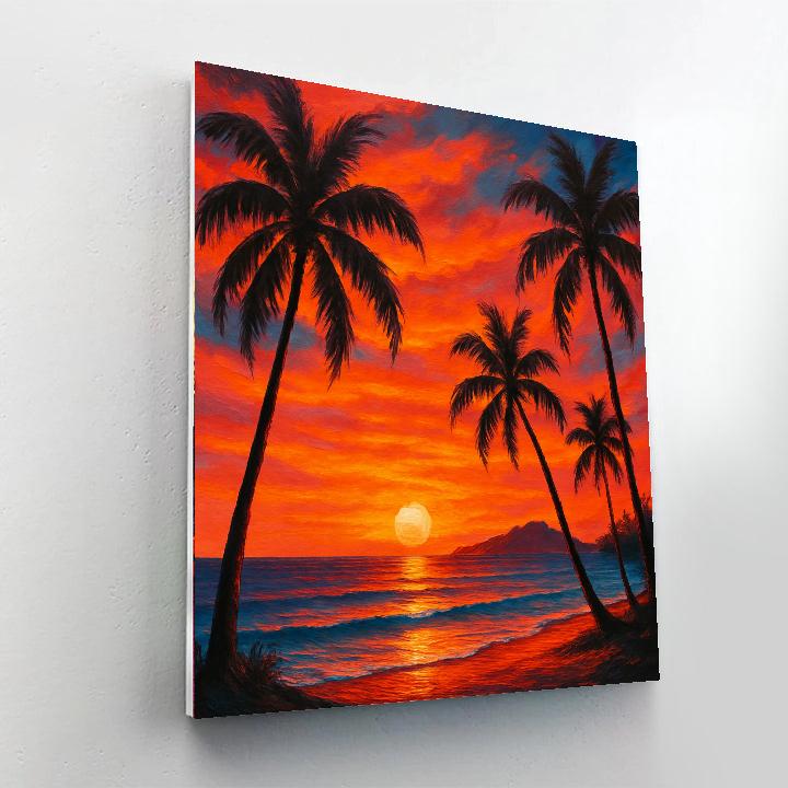 Hawaii Sunset Serenade Number Painting