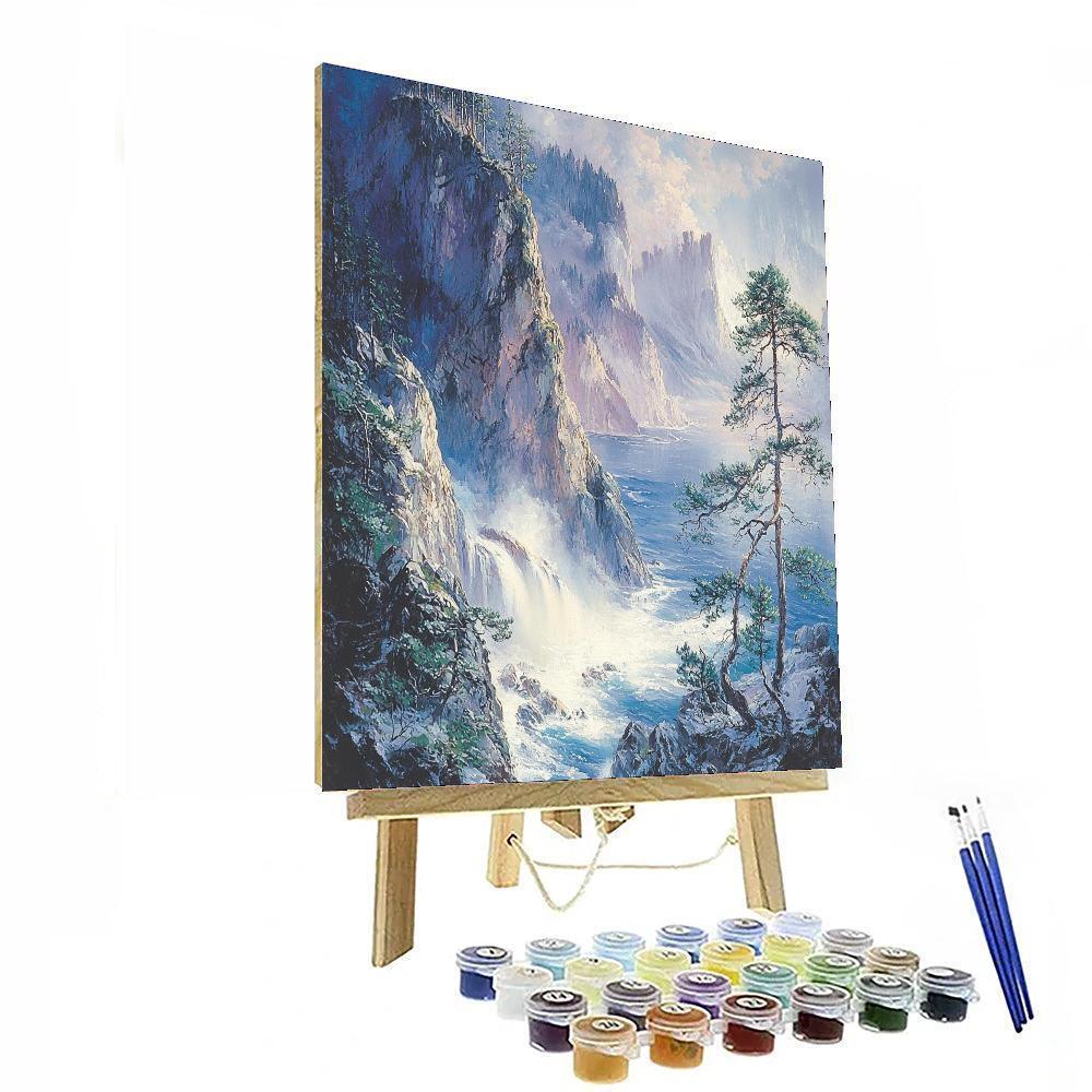 Ivan Aivazovsky Inspired Majestic Nordic Fjord  Paint By Numbers