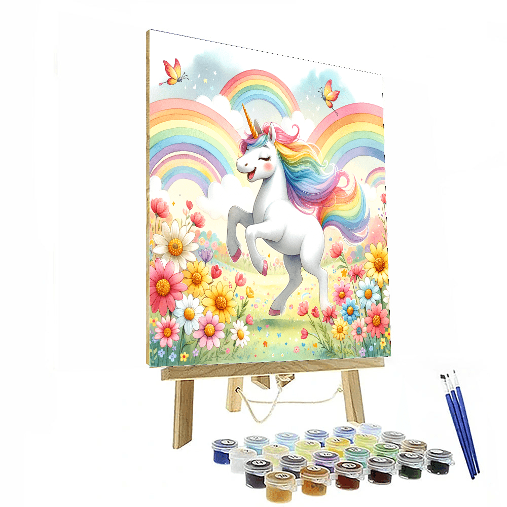 Rainbow Unicorn Friends Painting Number Kit