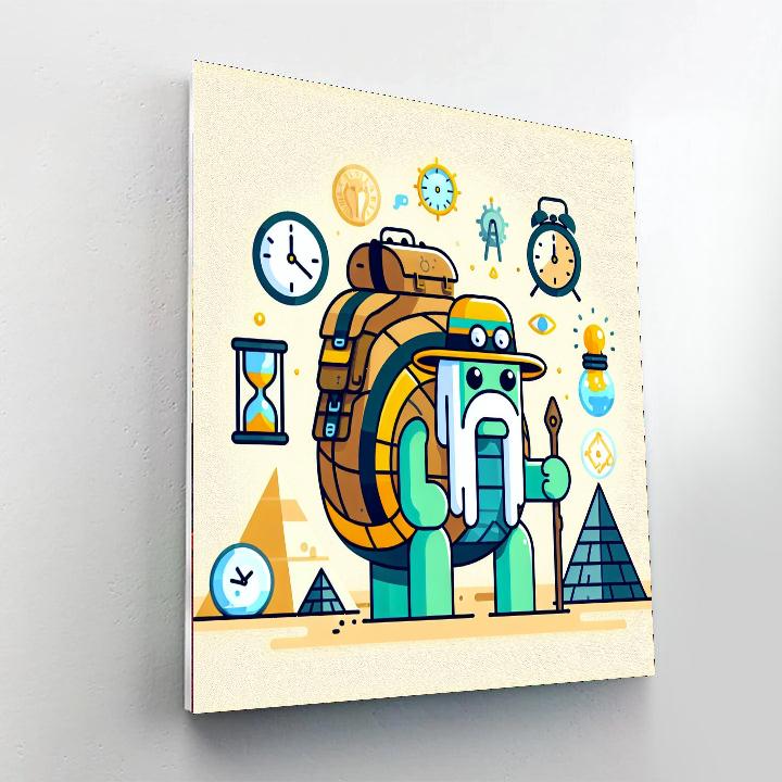 Turtle Time Traveler Paint By Numbers