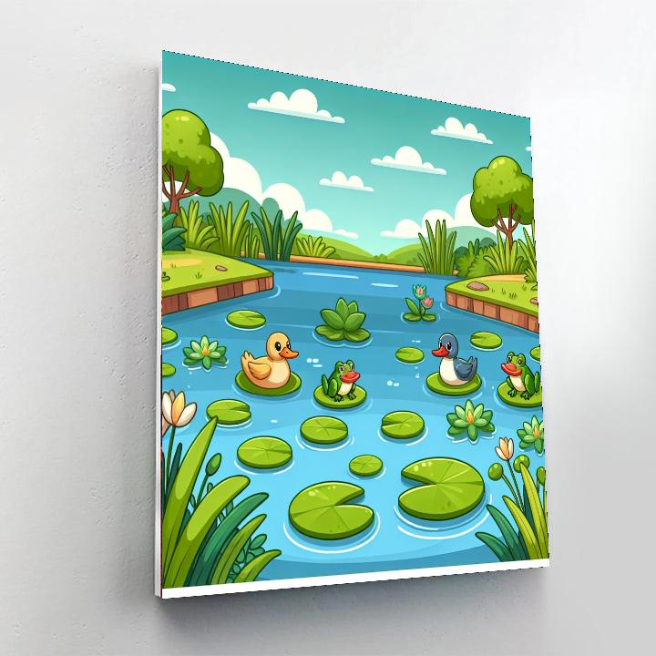 Peaceful Pond Life Painting By Numbers Kit