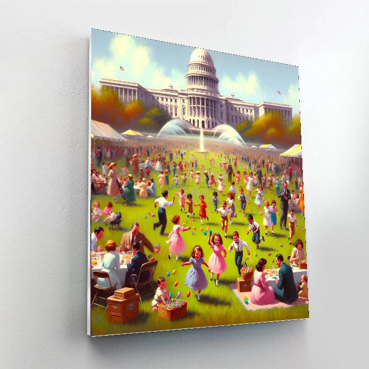 Easter Egg Roll - United States Number Painting
