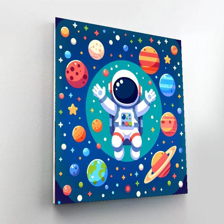 Astronaut's Galactic Journey Paint By Number