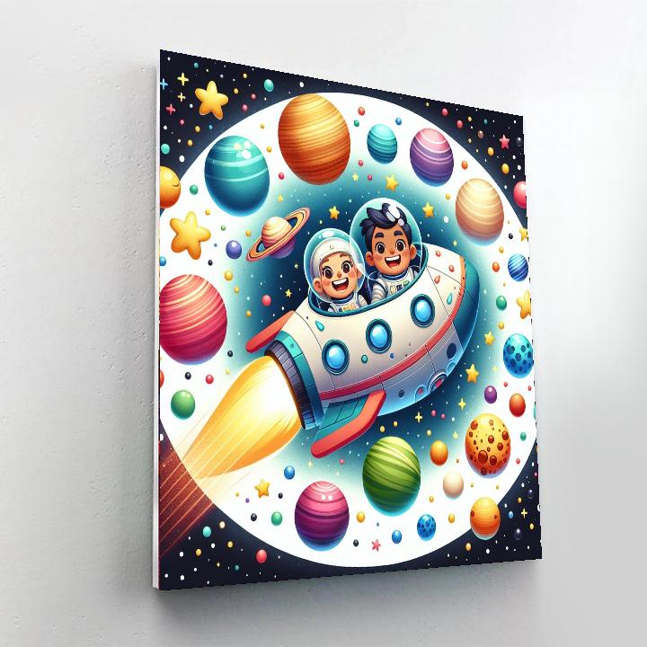 Space Adventure Journey Painting Number Kit