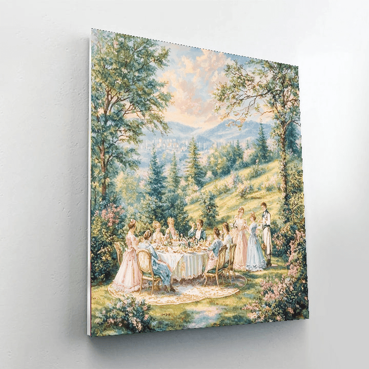 Fragonard Inspired Rococo Garden Party - DIY Painting By Numbers Kit