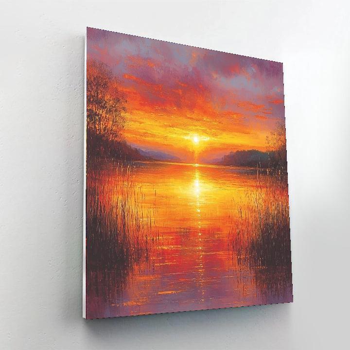 J.M.W. Turner Inspired Sunkissed Horizons  Paint By Numbers