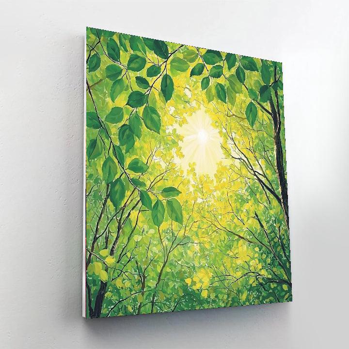 Pierre-Auguste Renoir Inspired Sunlit Canopy  Number Painting