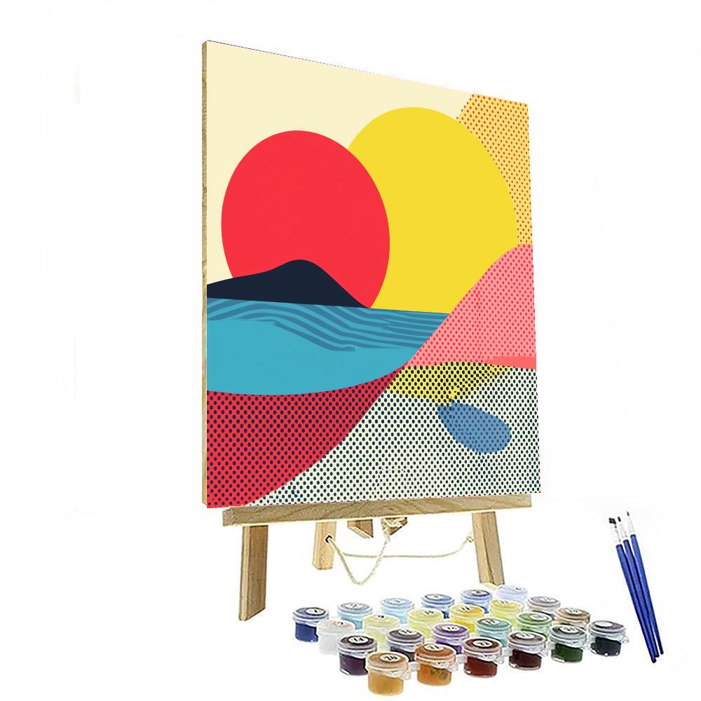 Roy Lichtenstein Inspired Lichtenstein's Tech Fantasy  Paint By Numbers Kits