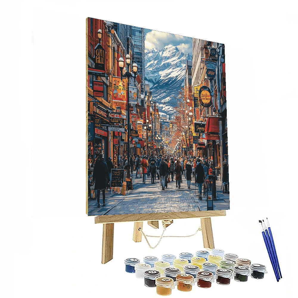 Robson Street - Vancouver Numbered Painting Kits