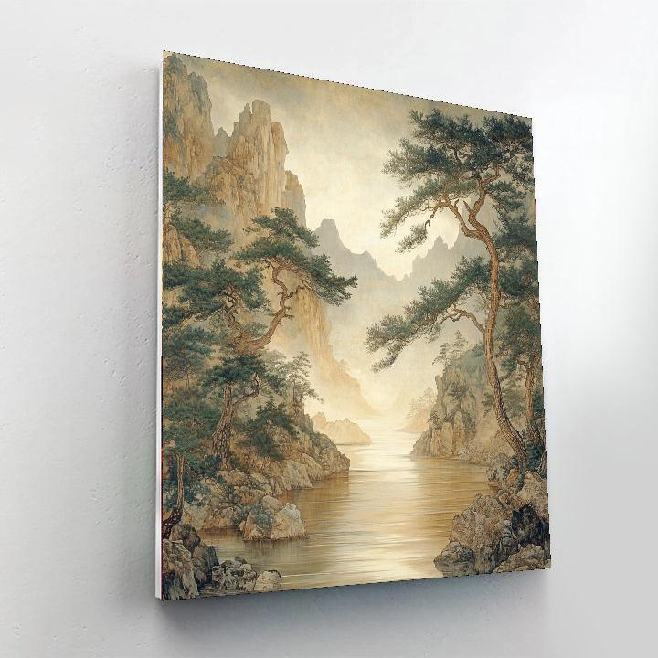 Zhao Mengfu Inspired Eternal Flow Of Tranquility  Paint By Numbers