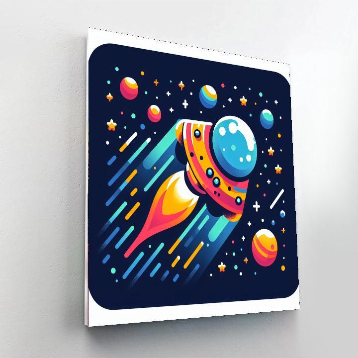Adventurous Spaceship Paint By Numbers Kits