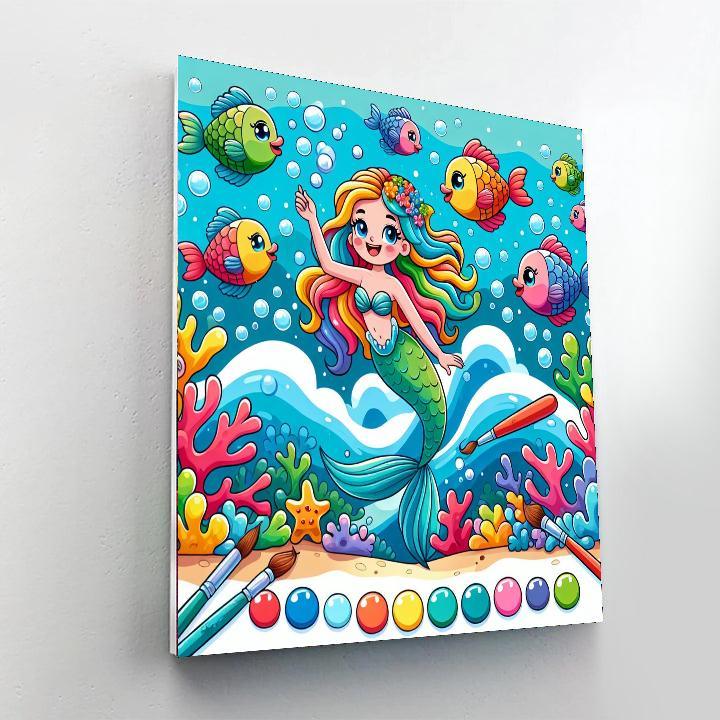 Mermaid Kingdom Paint By Numbers Art