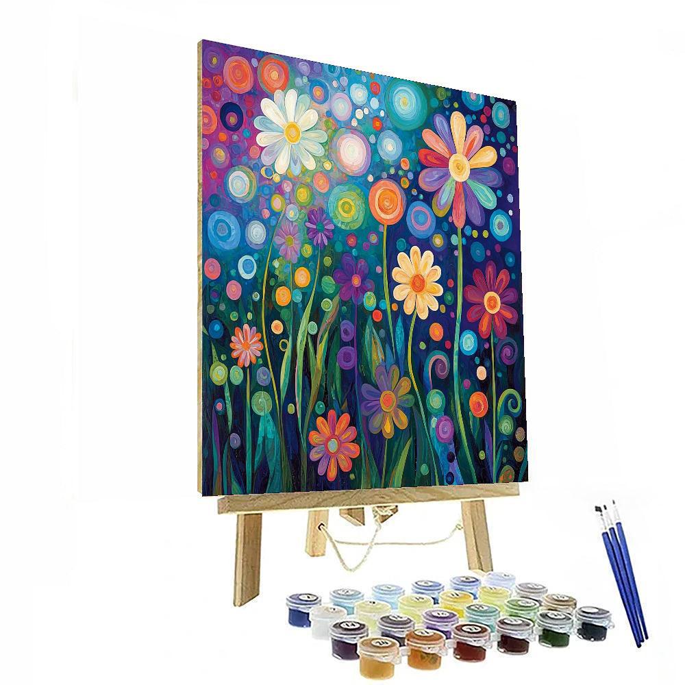 Paul Cézanne Inspired Cosmic Garden Of Dreams  Number Painting