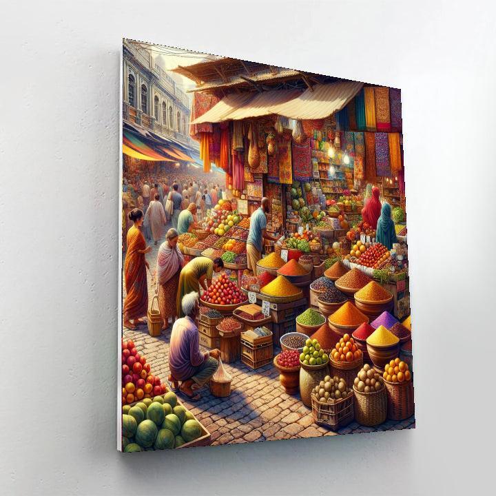 Colorful Market Street Paint By Number