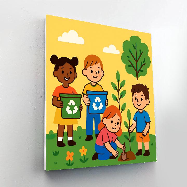 Eco Warriors Unite Numbered Painting Kits