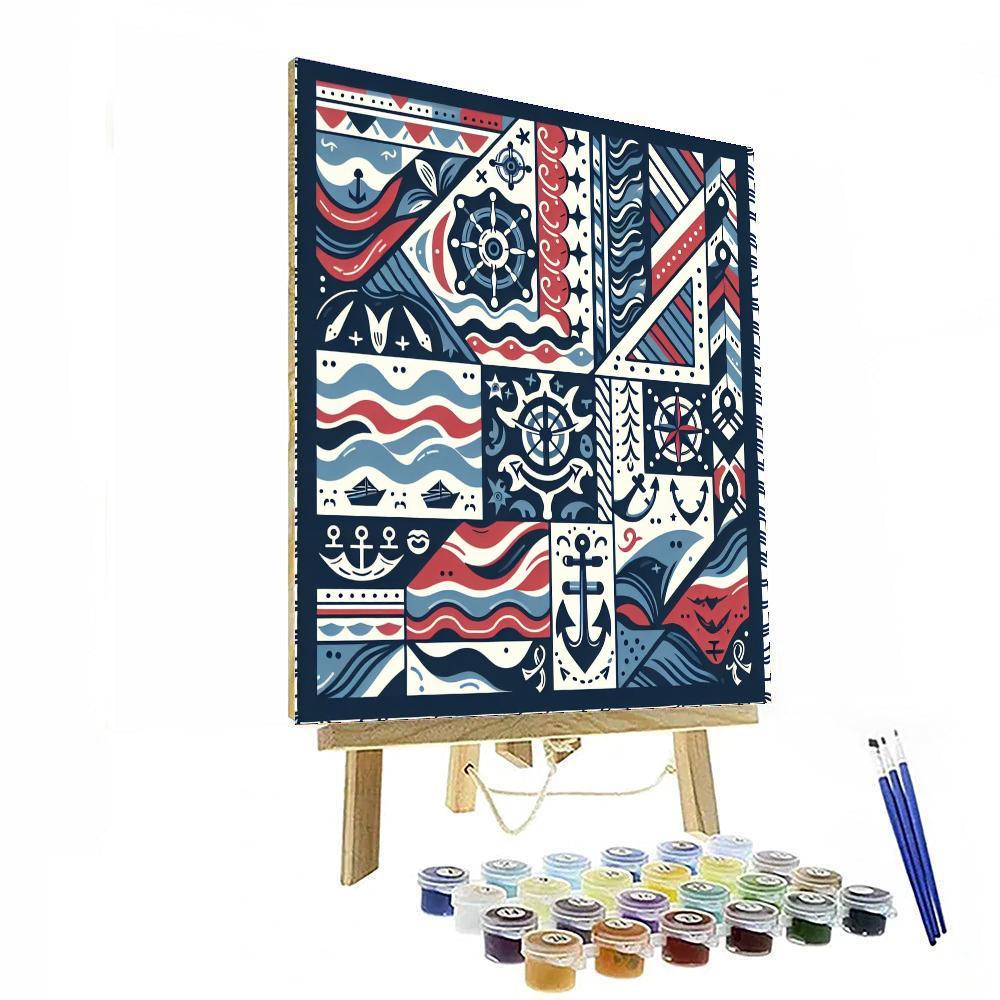 Nautical Voyage Throw Blanket Number Painting