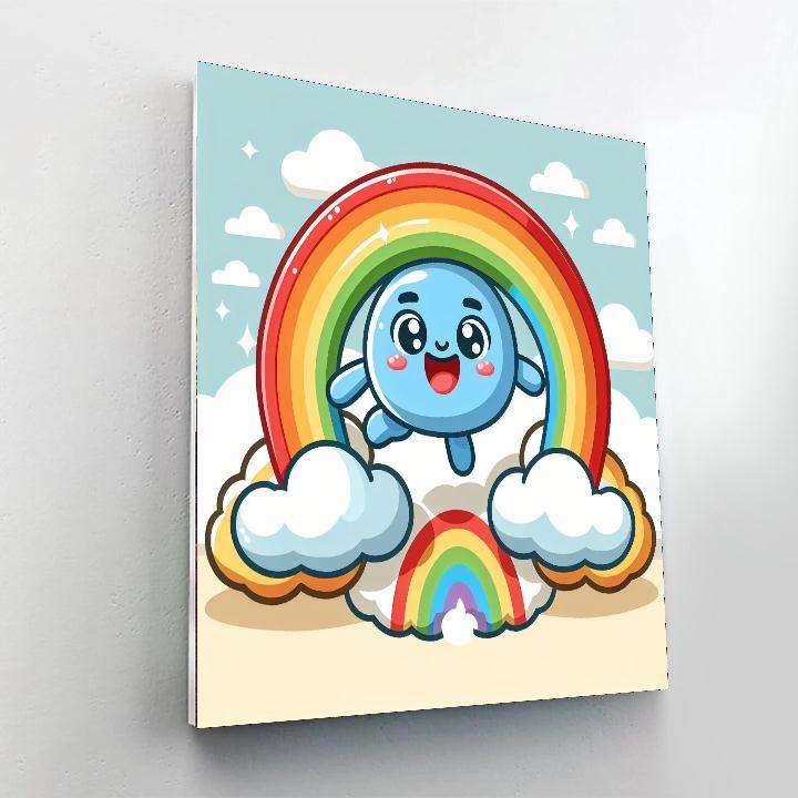 Bouncy Rainbow Friend DIY Paint By Numbers