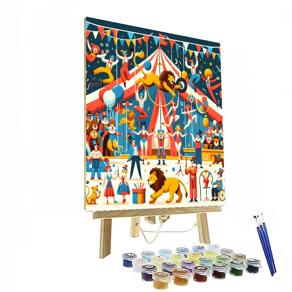 Happy Circus Spectacle Paint By Numbers Art