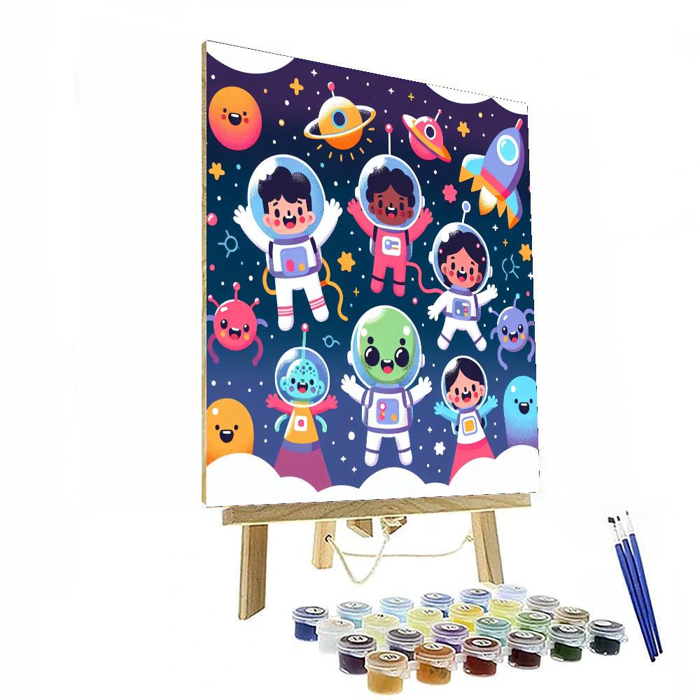Amazing Space Explorers Painting Number Kit