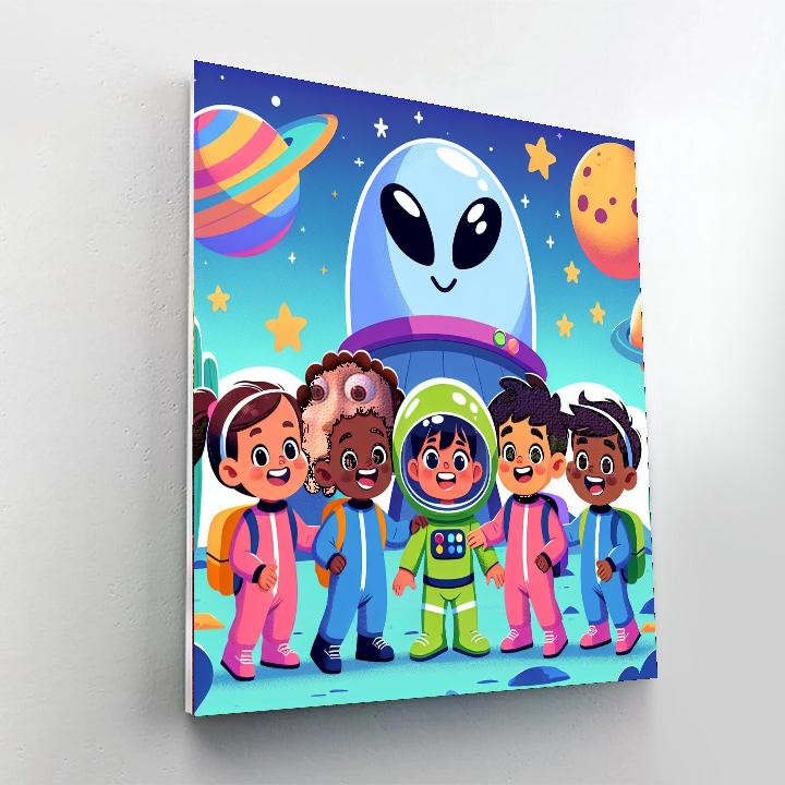 Fantasy Space Expedition Number Painting