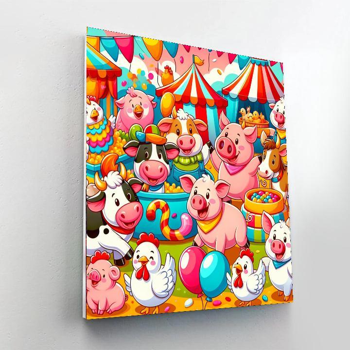 Sunny Farmyard Festival Paint By Number